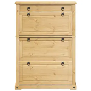 Shoe Cabinet Corona 99x32x138 cm Solid Wood Pine