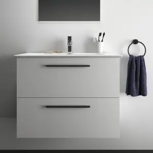 Ideal Standard i.life A Standard Matt White Wall-mounted Bathroom Vanity unit (H) 630mm (W) 800mm