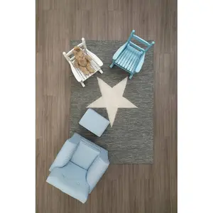 Premier Kids Grey and White Star Rug