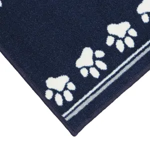 JVL Machine Washable Pet Mat 40 x 70 cm, Parade Paws