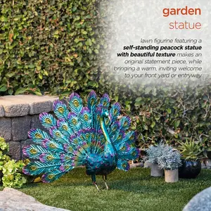 Bird Animals Weather Resistant Metal Garden Statue