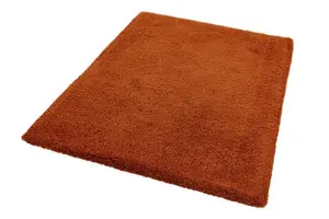 Spice Shaggy Modern Plain Easy to clean Rug for Dining Room Bed Room and Living Room-80cm X 150cm