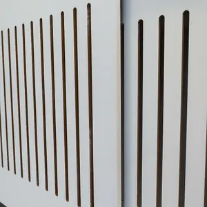 White Vertical Line Design Radiator Cover - Adjustable