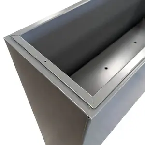 80cm Long Zinc Matte Grey 60cm Tall Trough Planter