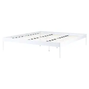 Metal EU Super King Size Bed White VAURS