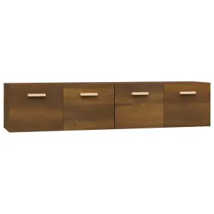 Berkfield Wall Cabinets 2 pcs Brown Oak 80x35x36.5 cm Engineered Wood