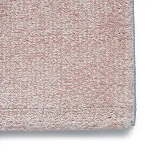 Grey/Rose Modern Geometric Easy To Clean Rug For Dining Room-120cm X 170cm