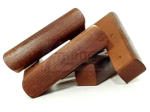 Mahogany Stain Wood Corner Feet 45mm High Replacement Furniture Sofa Legs Self Fixing  Chairs Cabinets Beds Etc PKC321