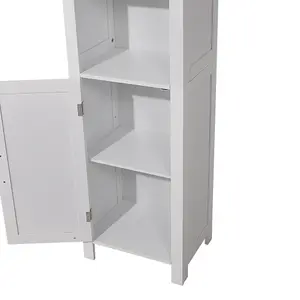 Freestanding Bathroom Tall Cabinet with Magnetic Door 161.5cm H x 40cm W x 30cm D