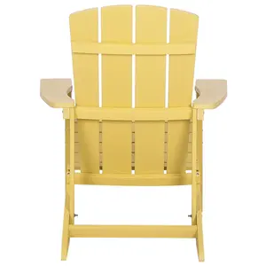 Garden Chair ADIRONDACK with Footstool Yellow