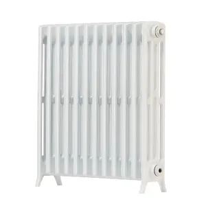 Arroll Edwardian Cast aluminium White 12 Column Radiator, (W)728mm x (H)750mm