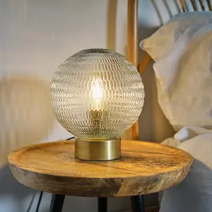 ValueLights Aurelian Antique Brass Table Lamp