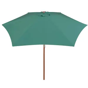 Berkfield Parasol 270x270 cm Wooden Pole Green