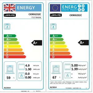 Leisure CK90G232C Freestanding Gas Range cooker with Gas Hob