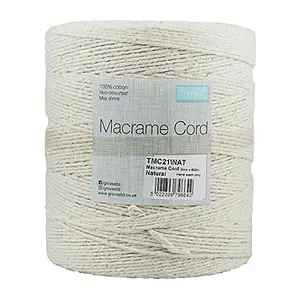 Trim: Macramé Cord: Cotton: 800m x 2mm: 1kg: Natural