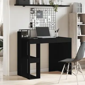 Berkfield Office Desk Black 103.5x56.5x94 cm Engineered Wood