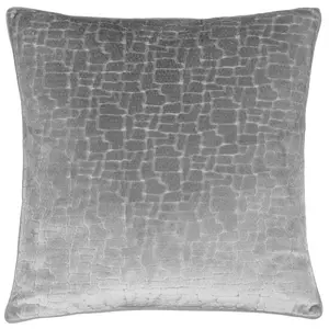 Geometric Square Throw Pillow Cover Silver