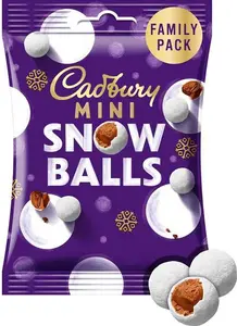 Cadbury Mini Snow Balls Chocolate Family Sharing Bag 296G 3643