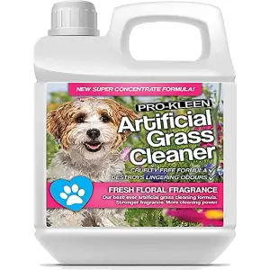 Pro-Kleen Artificial Grass Cleaner for Dogs and Pet Friendly Cruelty Free Disinfectant with Deodoriser 4 in 1. Floral 1L