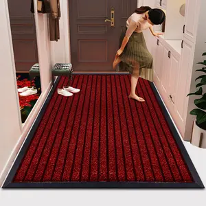 Non-Slip Indoor Outdoor Door Mat Red / Rectangle 60 x 180 cm