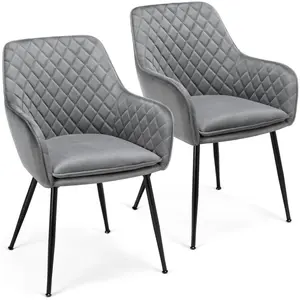  Upholstered Dining Chair (Set of 2) Light Gray