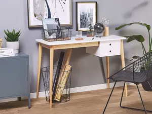 Home Office Desk with Storage White EBEME