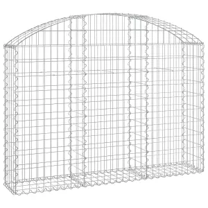 Berkfield Arched Gabion Basket 150x30x100/120 cm Galvanised Iron