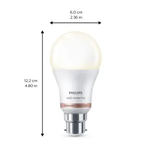 Philips WiZ B22 60W LED Cool white A60 Non-dimmable Light bulb