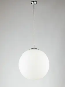 Luminosa LAMPD Globe Pendant Ceiling Light White 45x51cm