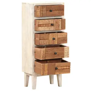 Berkfield Drawer Cabinet 45x30x105 cm Solid Reclaimed Wood