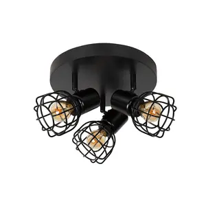 Lucide Filox Retro Ceiling Spotlight 25cm - 1xE27 - Black