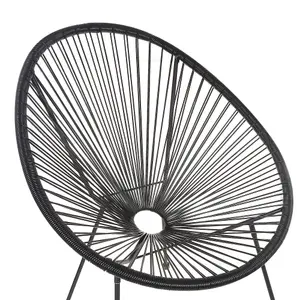 Garden Chair ACAPULCO II PE Rattan Black