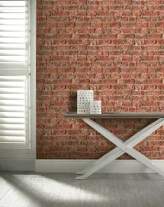 Arthouse Urban Brick Red Wallpaper