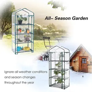 Premium 4 Tier Mini Greenhouse - W 51 x D 45 x H 130 cm