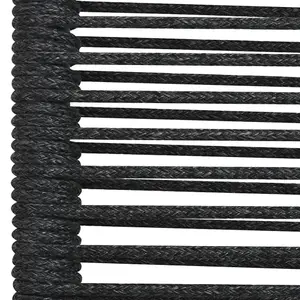 Berkfield Garden Chairs 4 pcs Cotton Rope and Steel Black