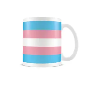 Pyramid International Transgender Flag Mug White/Pink/Blue (One Size)