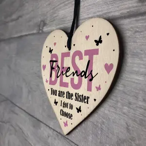 Best Friend Gift Novelty Wood Heart Birthday Christmas Gift For Sister Keepsake