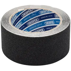 Draper  Heavy Duty Safety Grip Tape Roll, 3.7m x 50mm, Black 63384