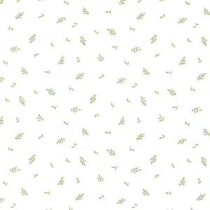 Galerie Kitchen Style 3 Green White Leaf Toss Smooth Wallpaper