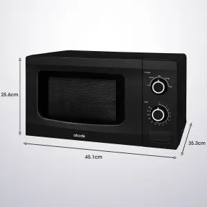 Abode AMM2001B, 20L Manual Microwave in Black