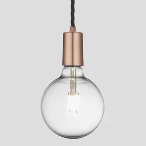 Industville Sleek Edison Pendant, 1 Wire, Copper