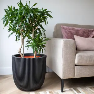 Capi Planter Groove 35x34 cm Black