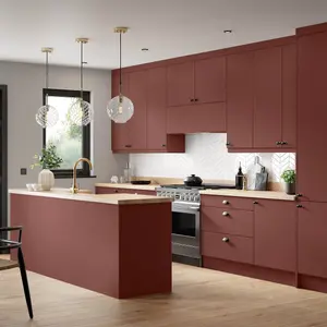 Ethos Matt tuscan red Standard Clad on base panel (H)934mm (W)640mm