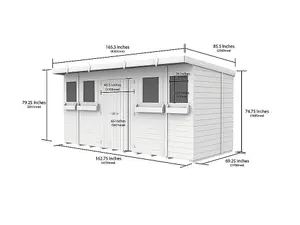 DIY Sheds 14x6 Pent Summer Shed Loglap