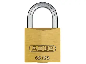 65/25 Abus 25mm Brass Padlock Keyed 251