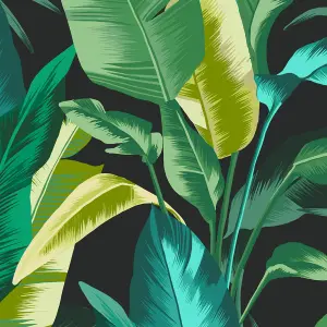 Envy Leaf It Out Twilight Tropical Smooth Wallpaper