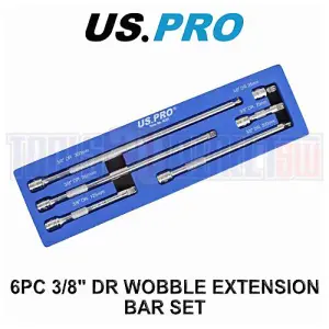 US PRO 6pc 3/8 dr Wobble Extension Bar Set 4029