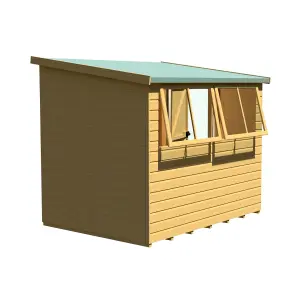 Shire Norfolk Workshop Pent Shed 8x6 Single Door 12mm 12mm Shiplap Style B