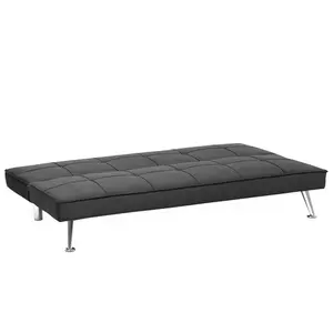 Beliani Retro Sofa Bed HASLE Grey