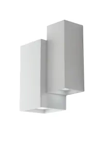 Luminosa Foster Paintable Plaster Wall Lamp, White, GU10